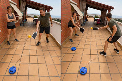 One trainer means a partner waits; two trainers means both play at once