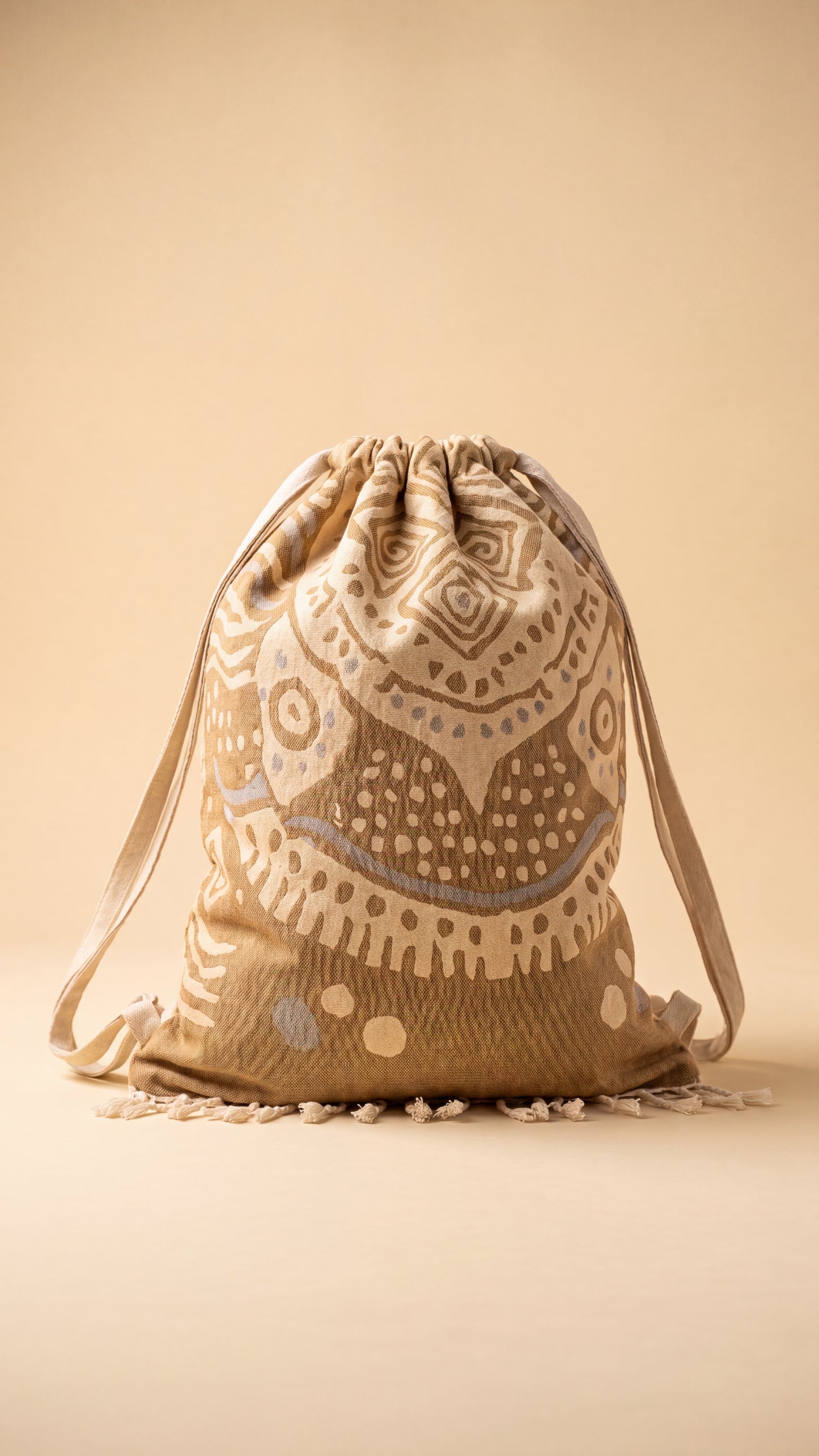 VARIANT-SAND Sand sea-turtle print drawstring beach bag