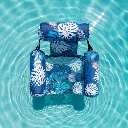 AquaLounger Blue overhead showing mesh seat
