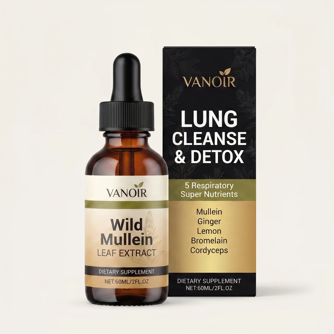 Lung Cleanse & Detox bottle with retail box