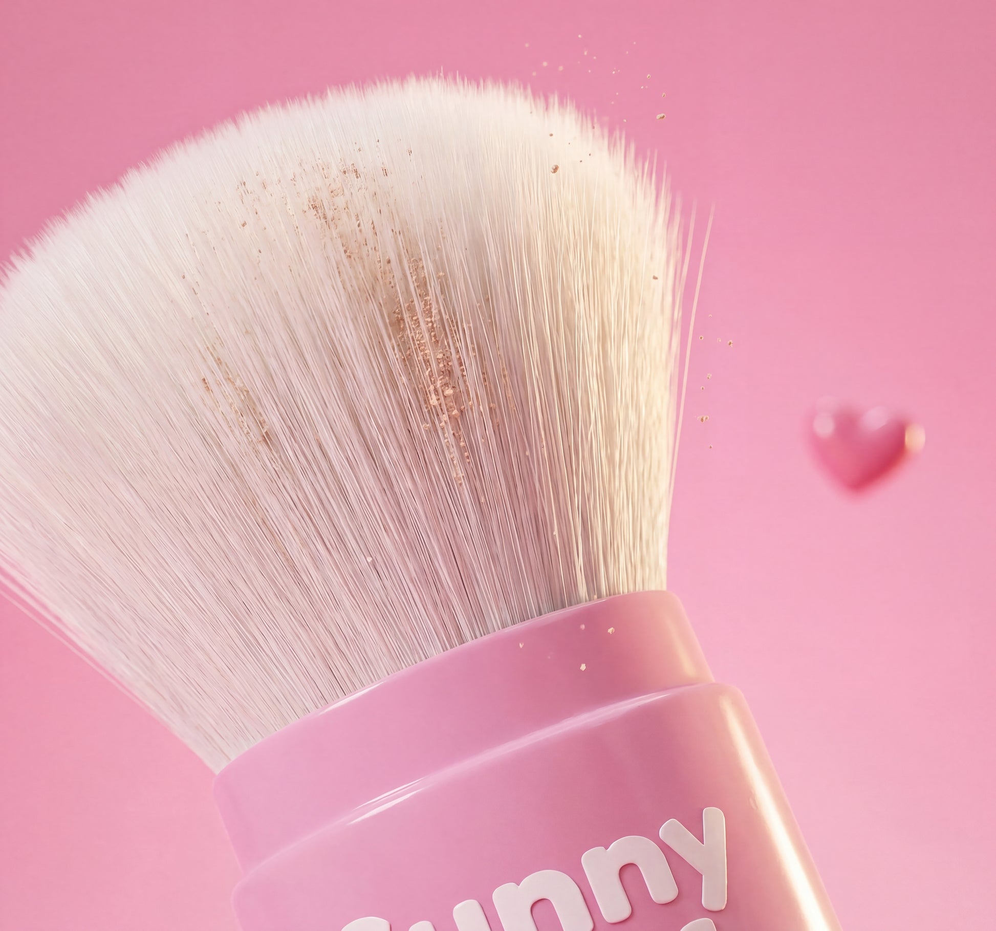 Sunny Puff — fluffy brush close-up with mineral powder