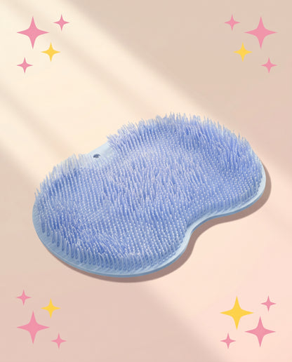 Cobalt Shower Scrub Mat — hero front view
