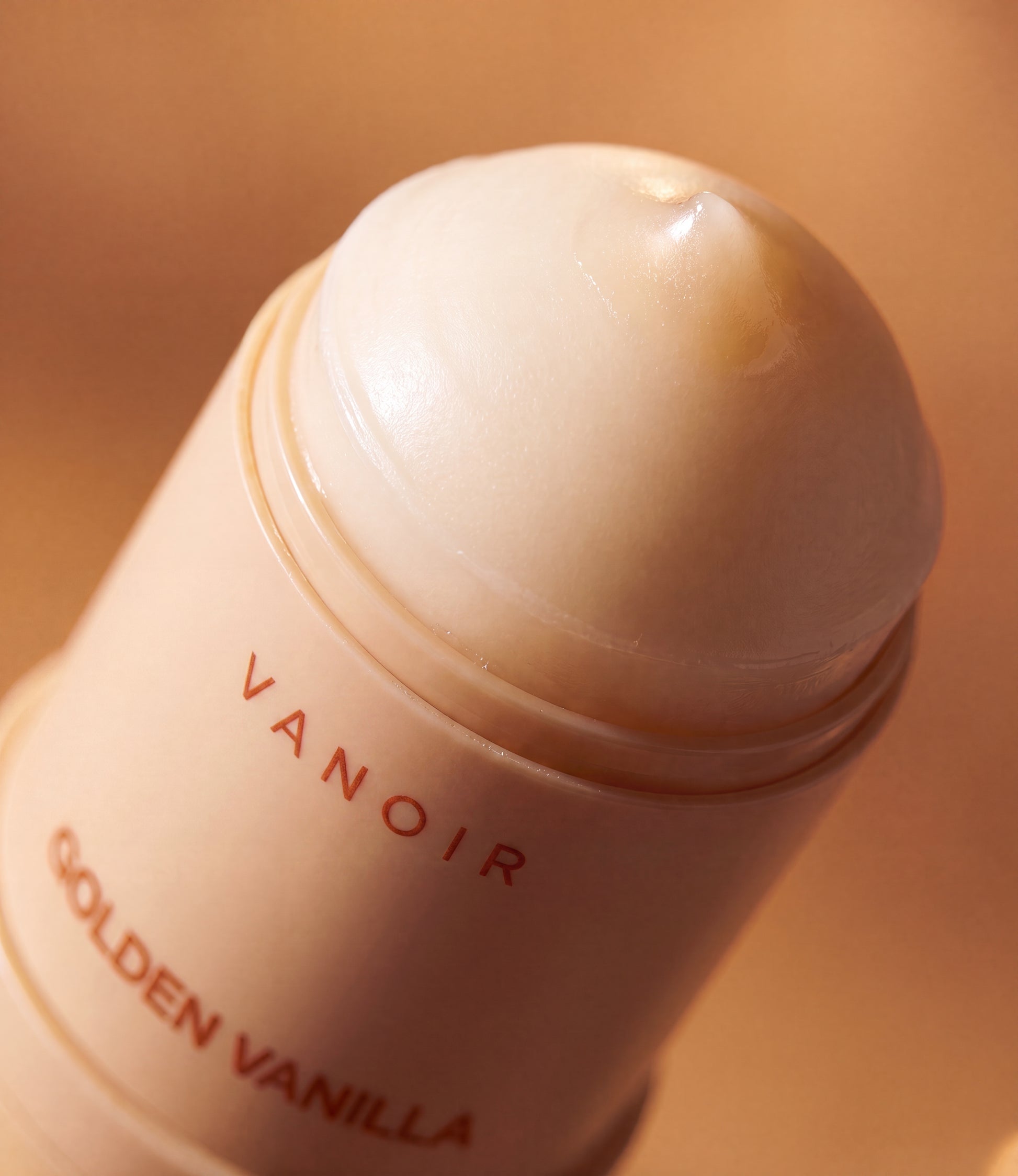 Creamy vanilla balm macro detail