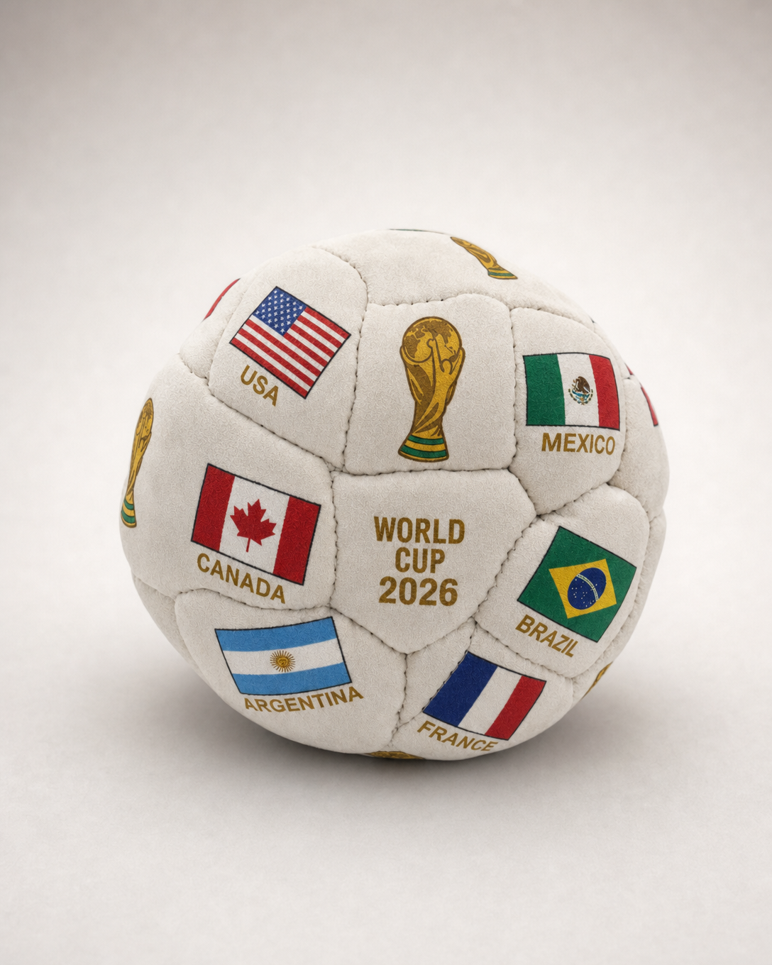 World Cup footbag three-quarter view