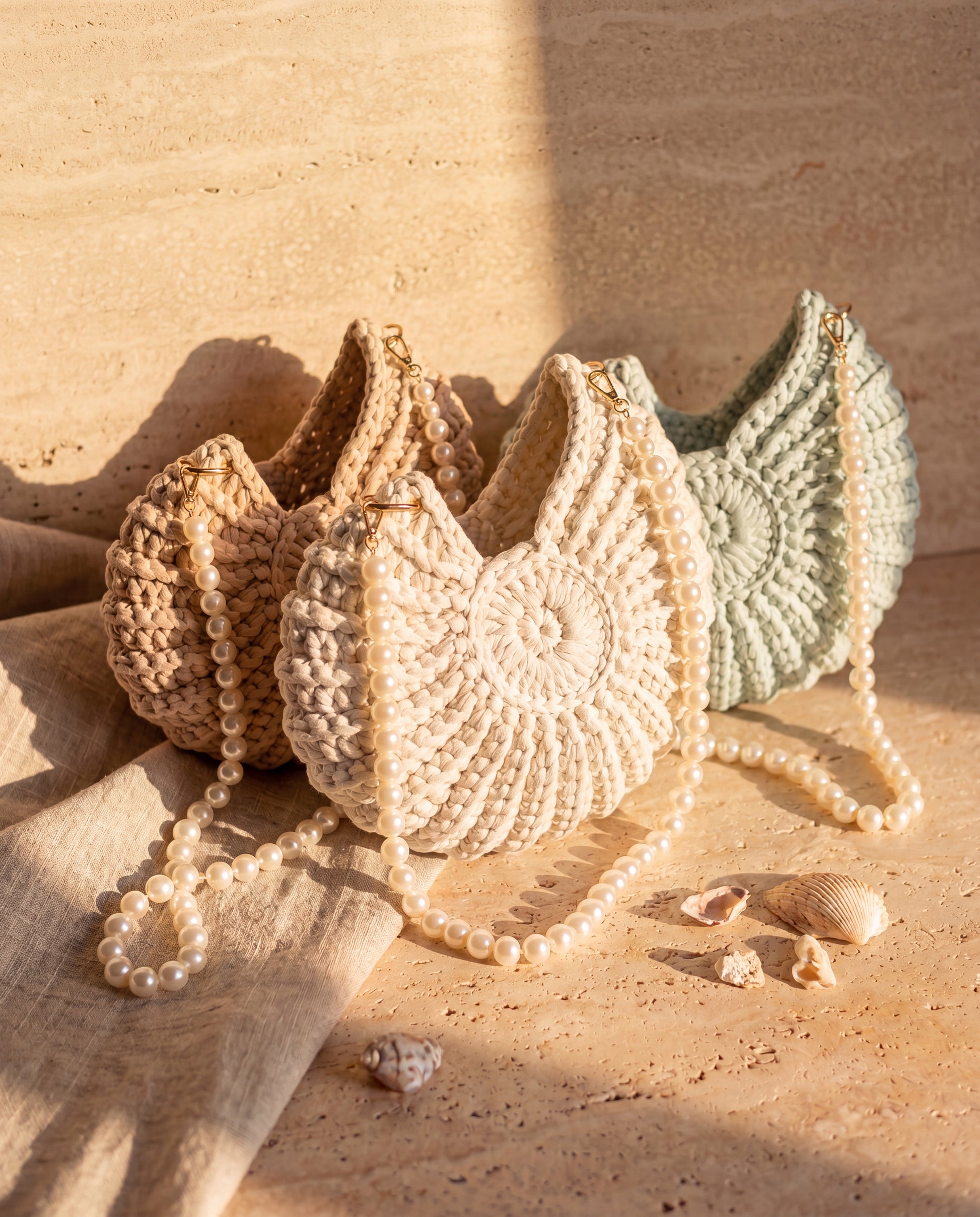 All three colors — Pearl, Sand, Sea Glass