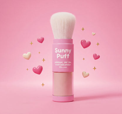 Sunny Puff SPF 50+ powder brush — front