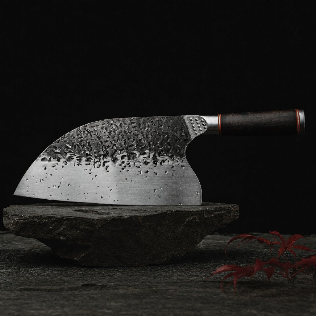 Blade profile on a stone plinth