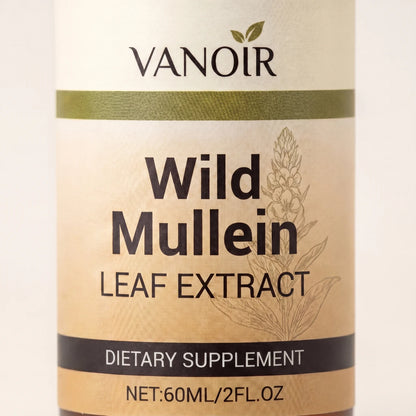 Wild Mullein Leaf Extract label, supplement facts