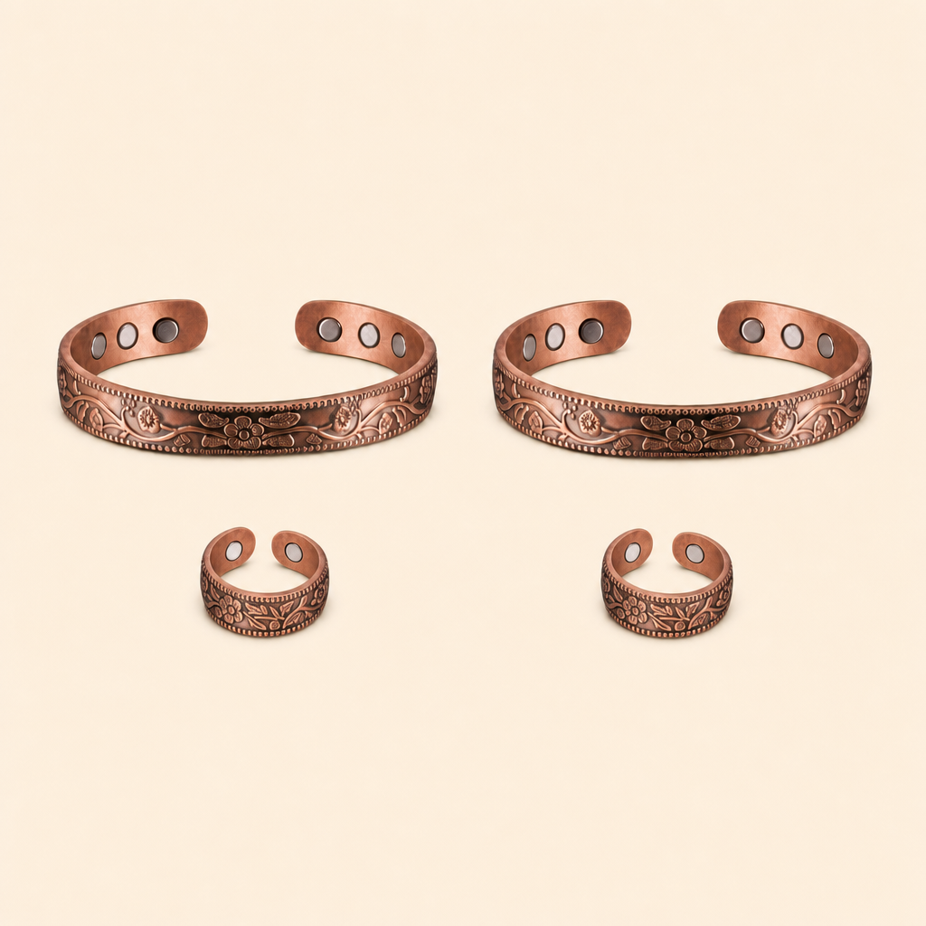 Vanoir CopperGrip - 2 extra bracelets + 2 free rings