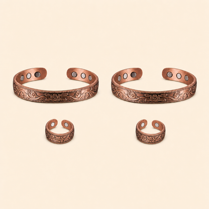 Vanoir CopperGrip - 2 extra bracelets + 2 free rings