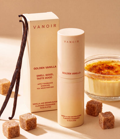 Golden Vanilla stick with creme brulee, vanilla beans and brown sugar