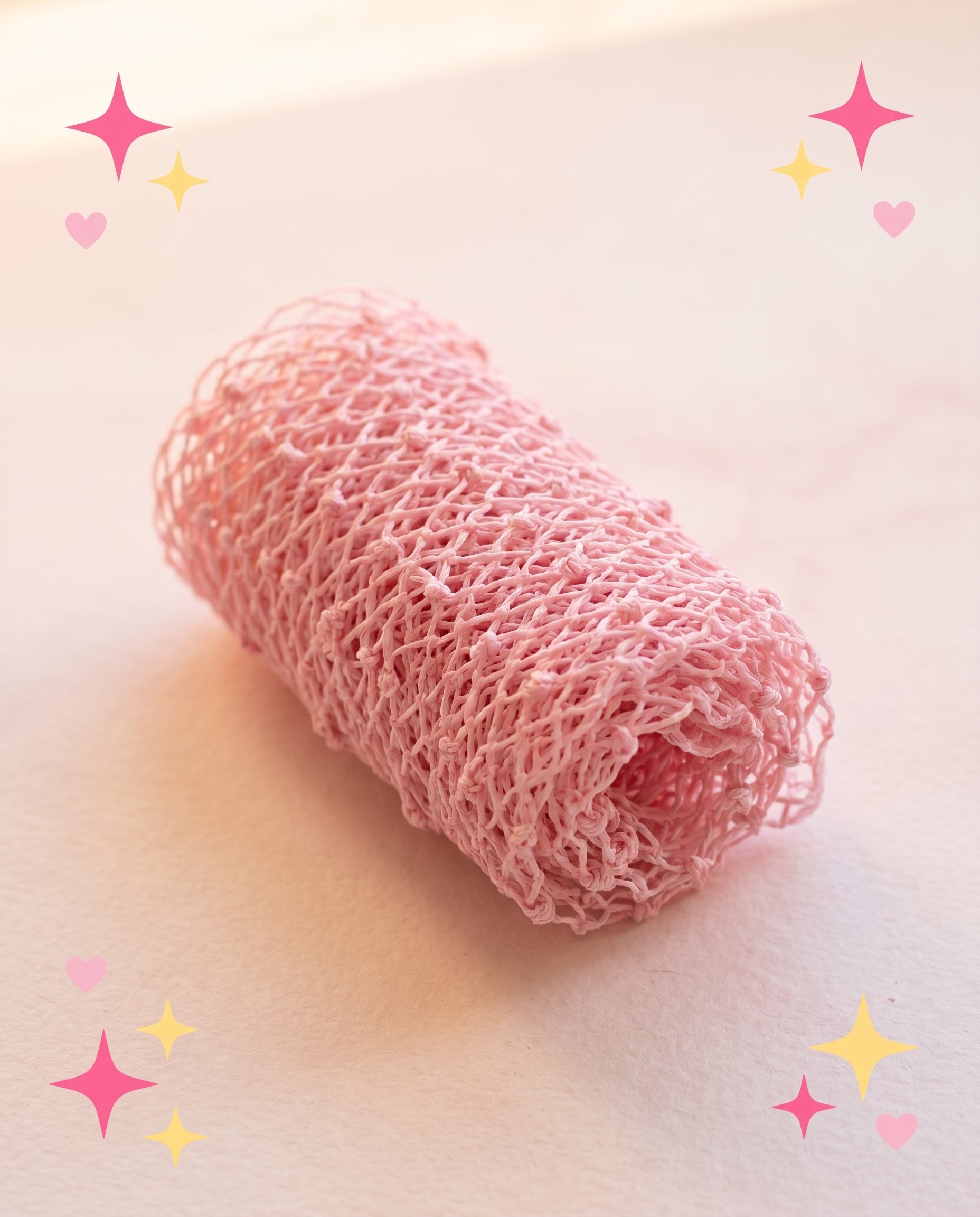 Pink African Exfoliating Net — hero front view