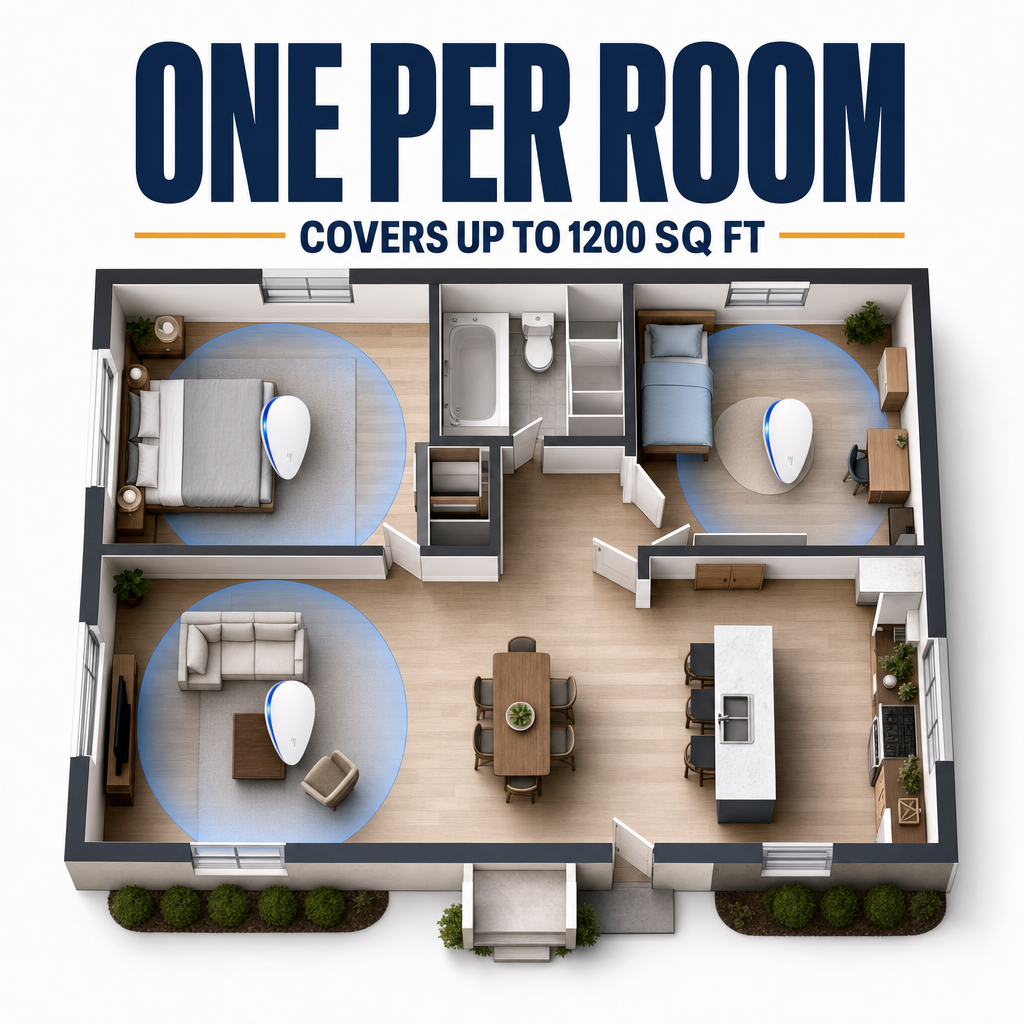 One per room — covers up to 1200 sq ft