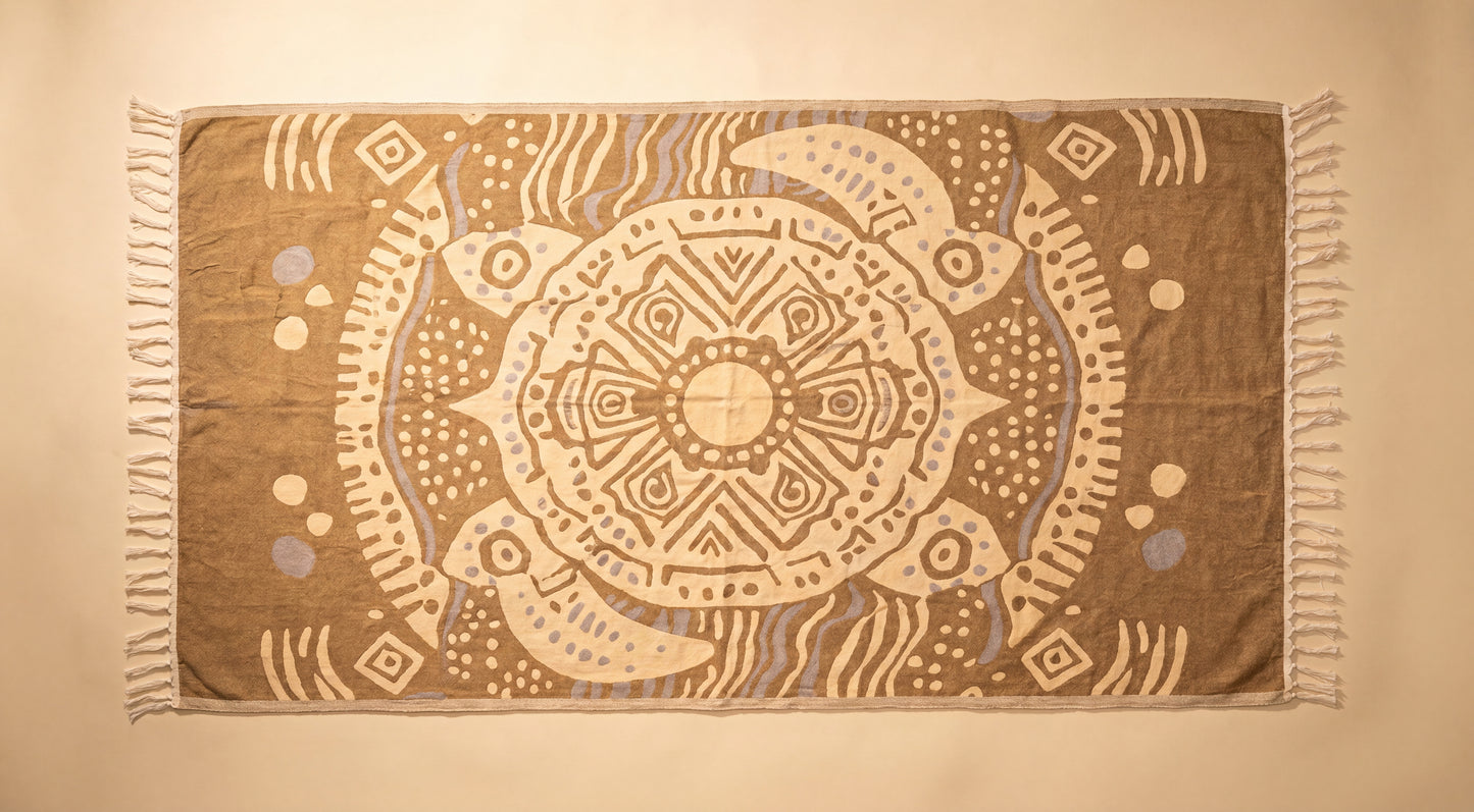 Sand print — full Turkish cotton beach towel