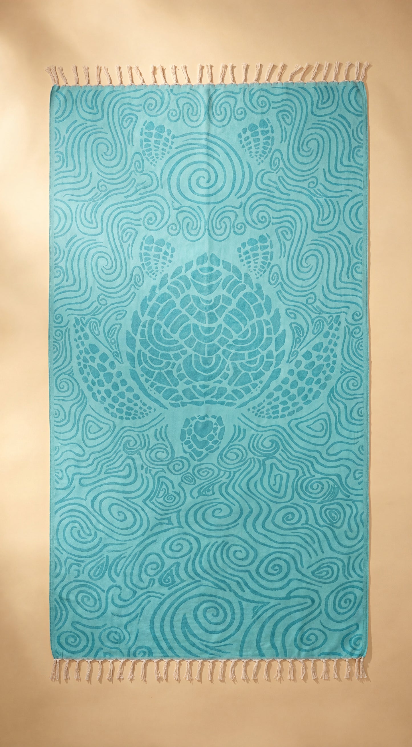 Aqua print — full Turkish cotton beach towel