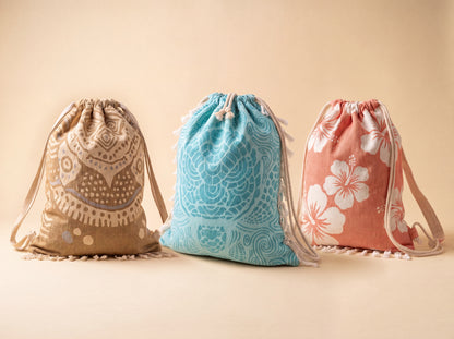All three prints — the Complete Set (Sand, Aqua, Coral)