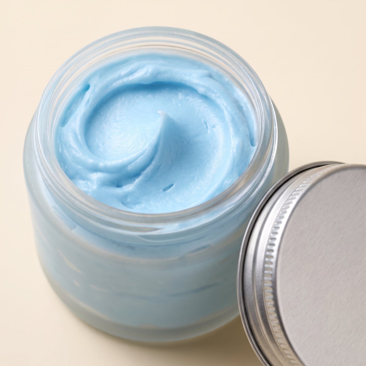 Whipped blue tallow balm texture