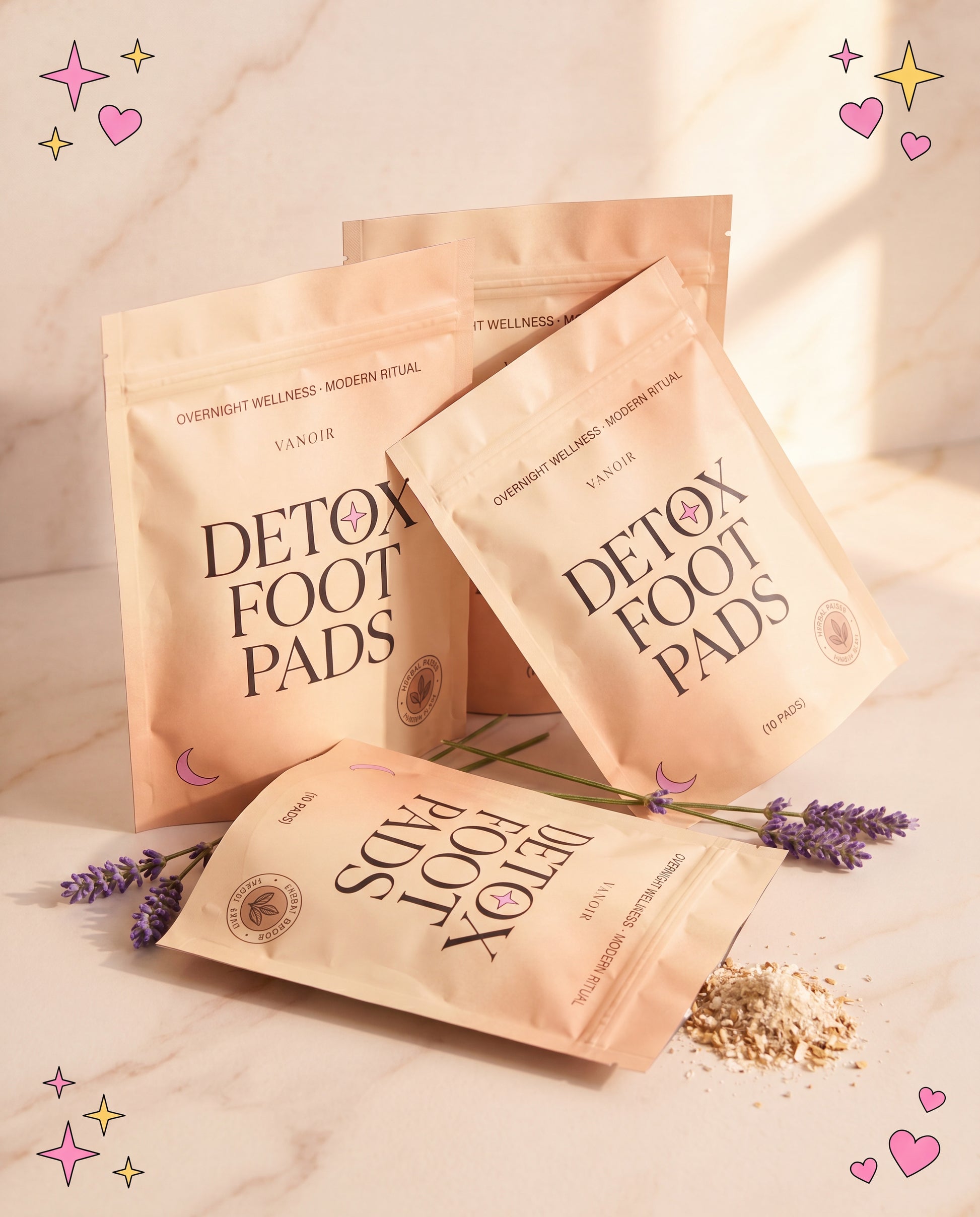 4 Packs — Vanoir Detox Foot Pads bundle
